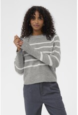 Kaffe Kaffe - Erin Knit Pullover (Light Grey Melange)
