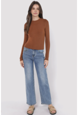 Sadie & Sage Sadie & Sage - Ronan Boat Neck Top (Dark Brown)