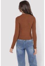 Sadie & Sage Sadie & Sage - Ronan Boat Neck Top (Dark Brown)