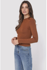 Sadie & Sage Sadie & Sage - Ronan Boat Neck Top (Dark Brown)
