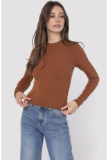 Sadie & Sage Sadie & Sage - Ronan Boat Neck Top (Dark Brown)