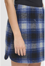 ICHI ICHI - Wooly Check Skirt (Navy Peony)