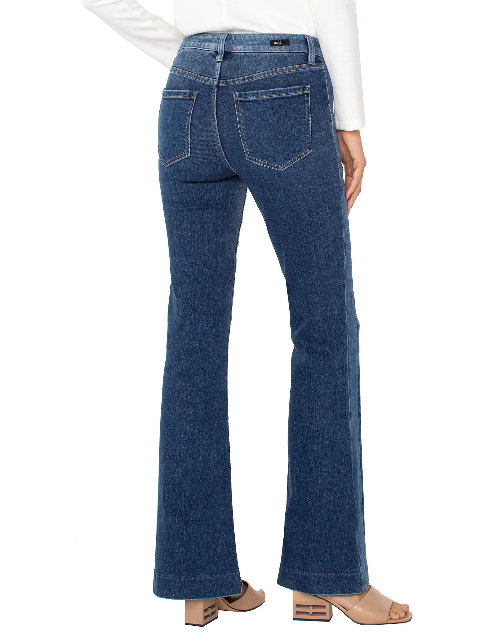 Liverpool Liverpool - Hannah Flare with blocking details 32" inseam (Ridgeley)