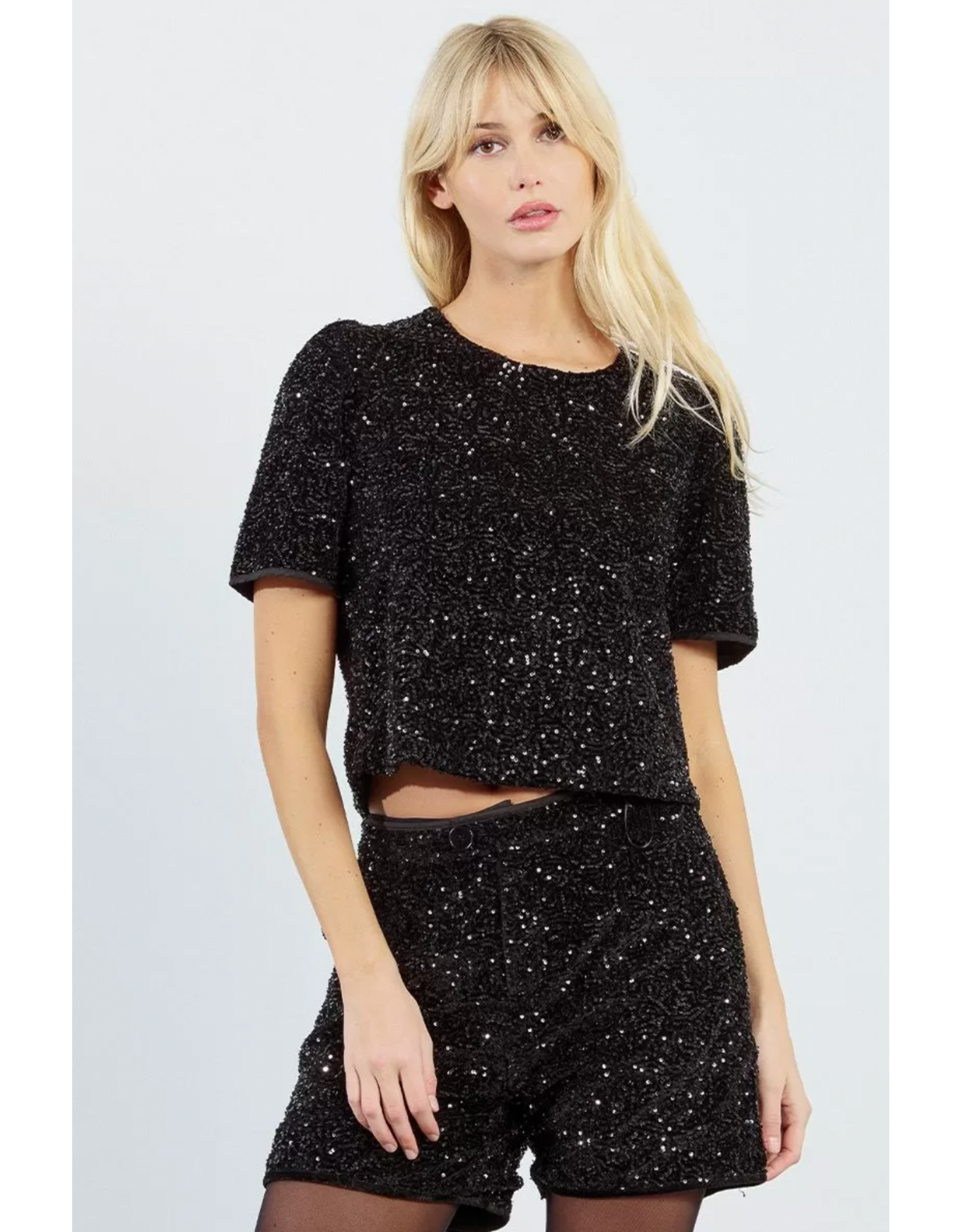 Molly Bracken Molly Bracken -  Sequin Shorts (Black)