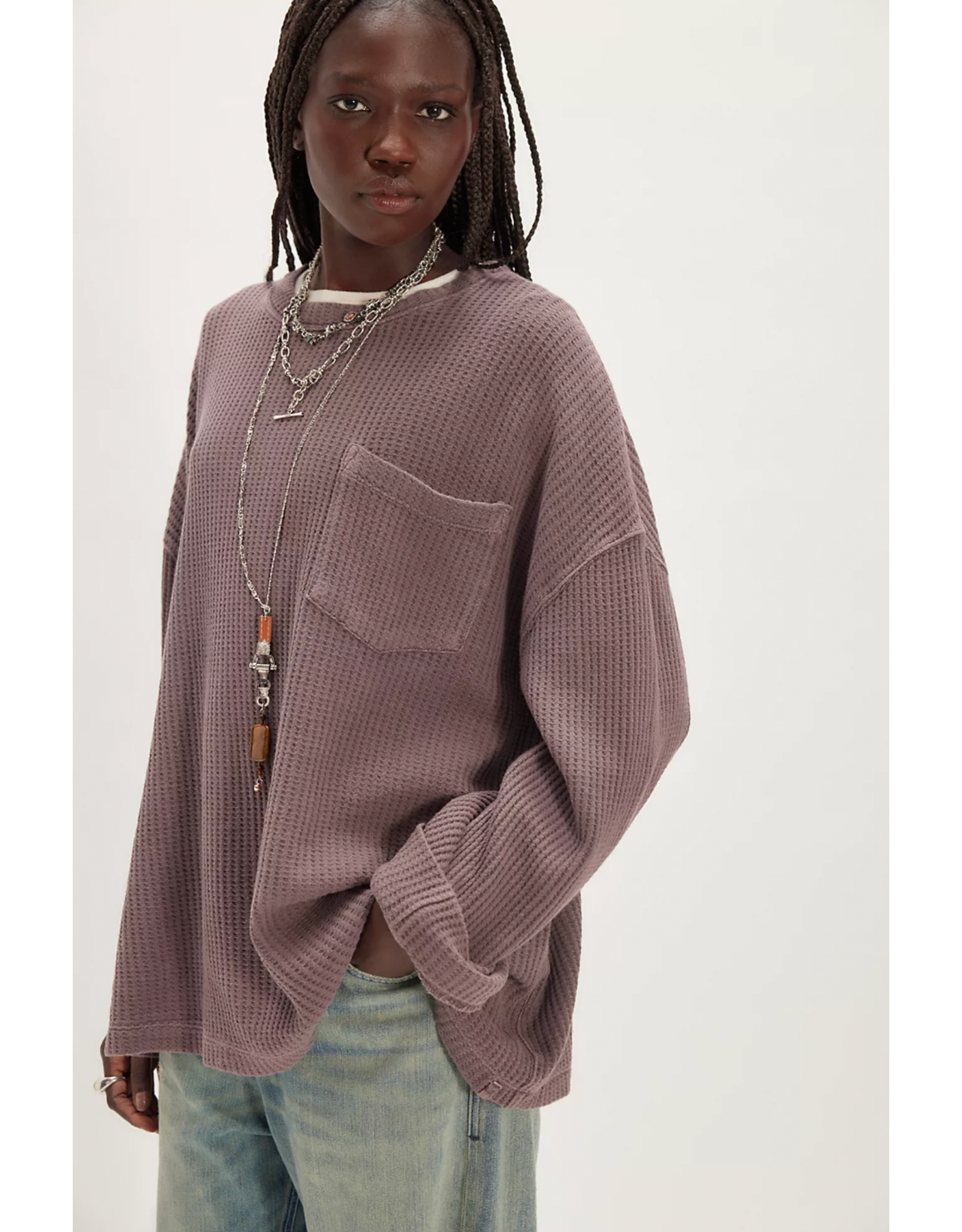 Free people Free People -  We The Free Dawson Pocket Thermal (Chocolate Grape)