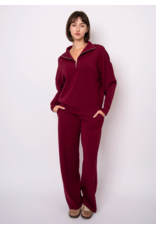 RD Style RD Style - Seanni Soft Knit Long Sleeve Half Zip (Oxblood)