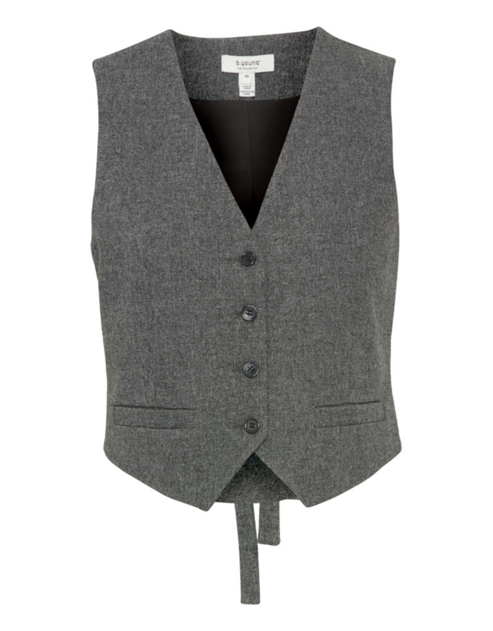 b.young b.young - Etona Waistcoat (Mid Grey)