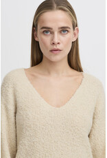 ICHI ICHI - Loucle V Neck Pullover (Birch)