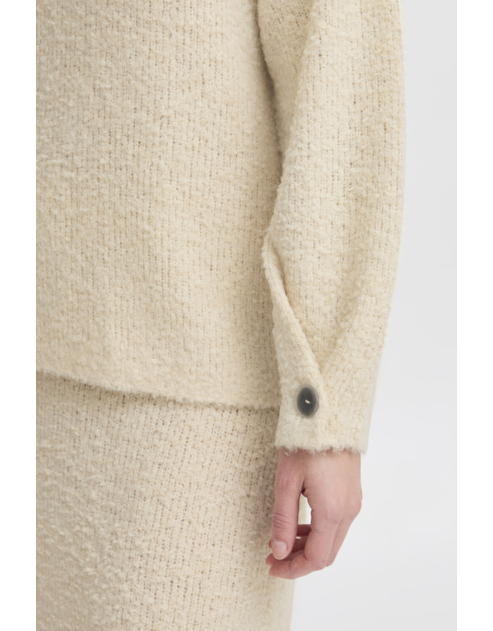 ICHI ICHI - Loucle V Neck Pullover (Birch)