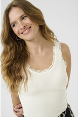 Kaffe Kaffe - Omi Lace Trim Tank (Chalk)