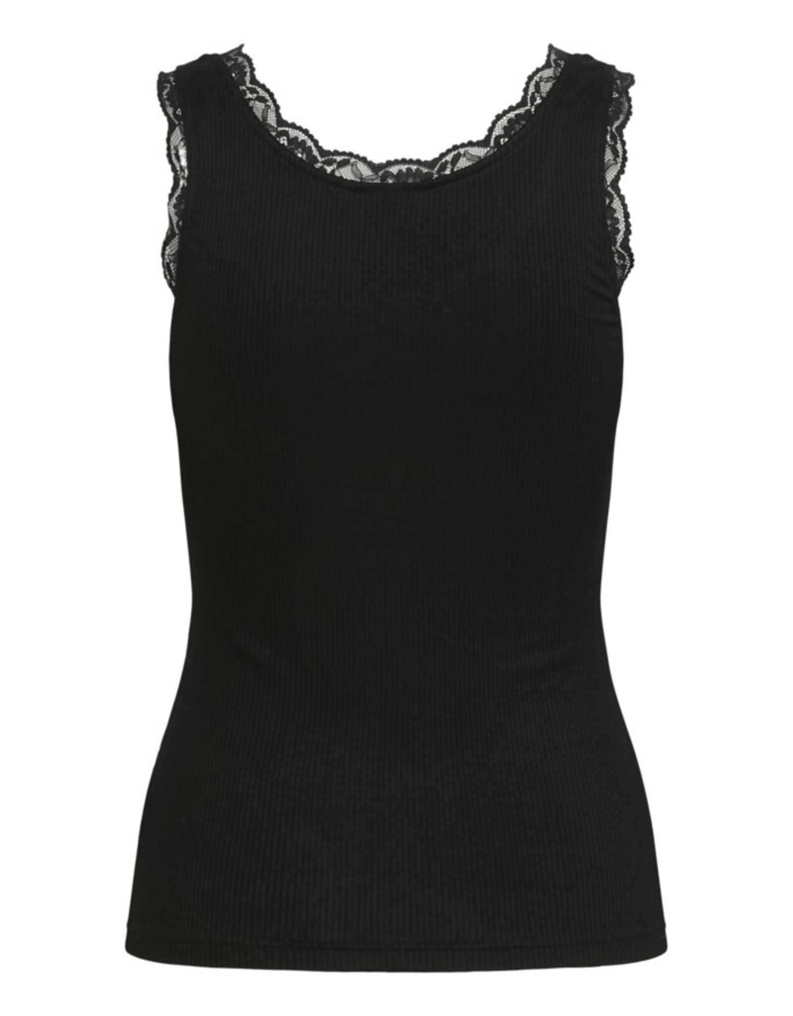 Kaffe Kaffe - Omi Lace Trim Tank (Black Deep)