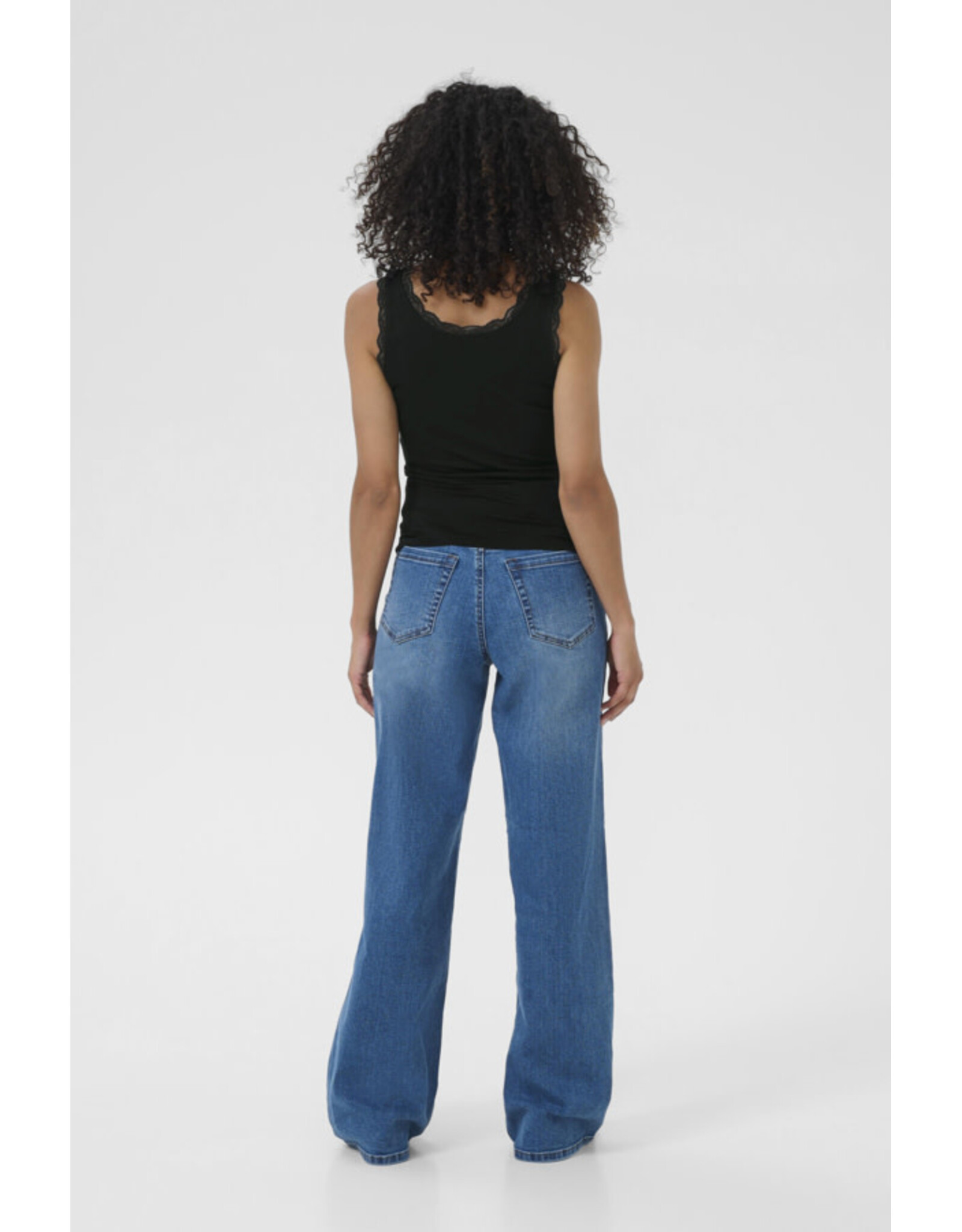 Kaffe Kaffe - Omi Lace Trim Tank (Black Deep)