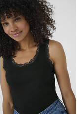 Kaffe Kaffe - Omi Lace Trim Tank (Black Deep)