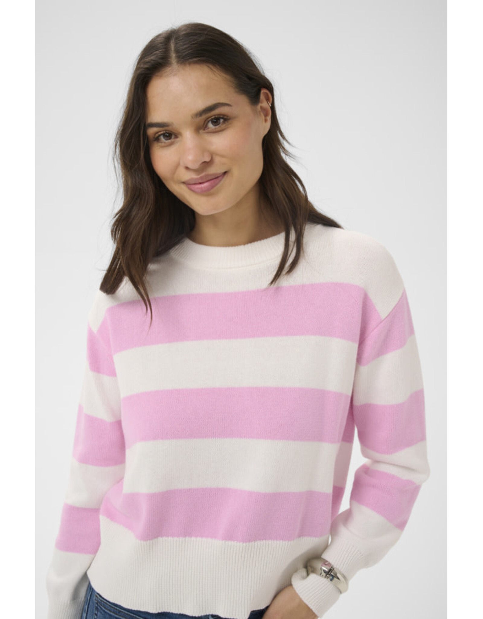 Kaffe Kaffe - Harriet Knit Pullover (Turtledove / Pink)