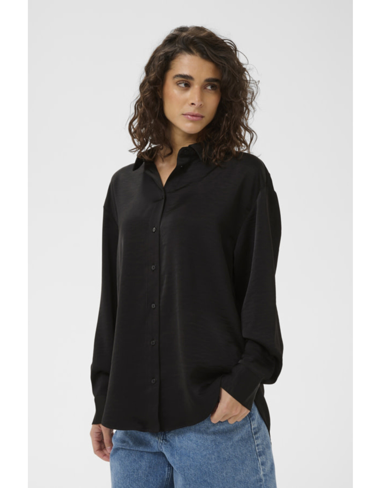 Kaffe Kaffe - Rory Button Up (Black)