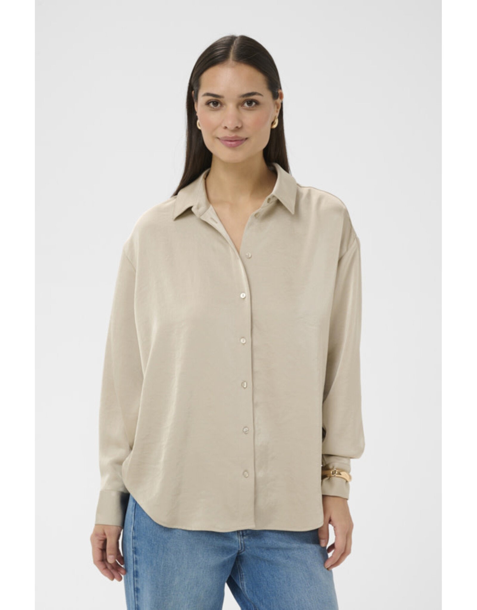 Kaffe Kaffe - Rory Button Up (Feather Grey)