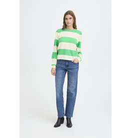 ICHI ICHI - Dusty Striped Pullover (Kelly Green)