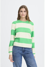 ICHI ICHI - Dusty Striped Pullover (Kelly Green)