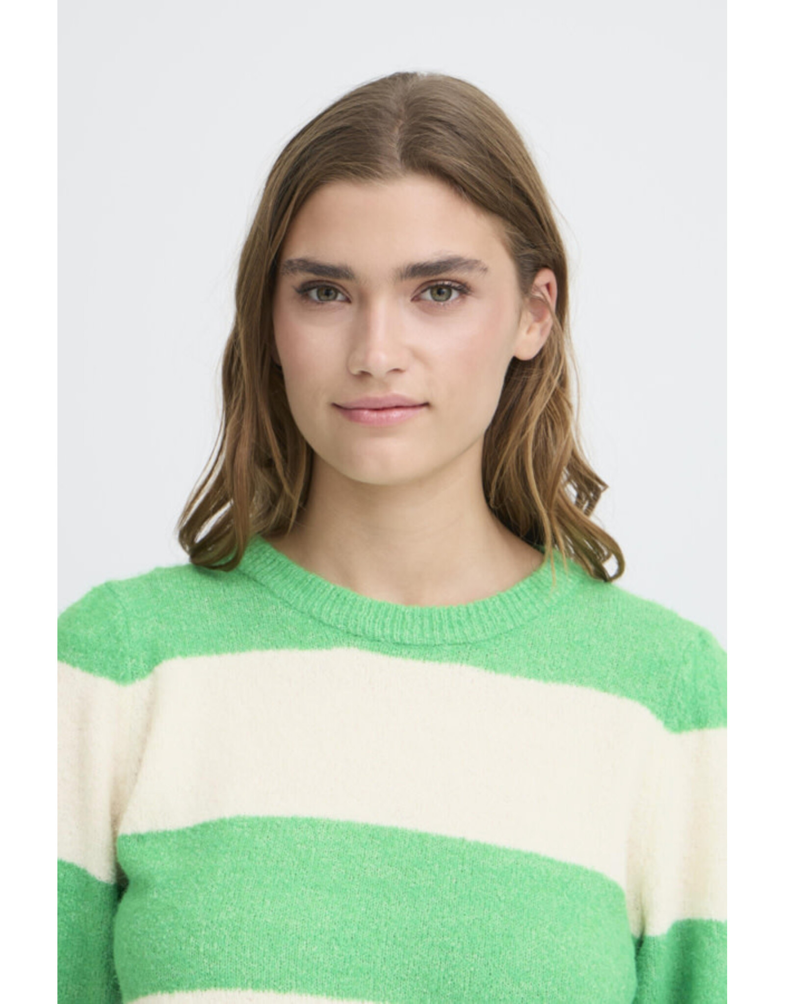 ICHI ICHI - Dusty Striped Pullover (Kelly Green)