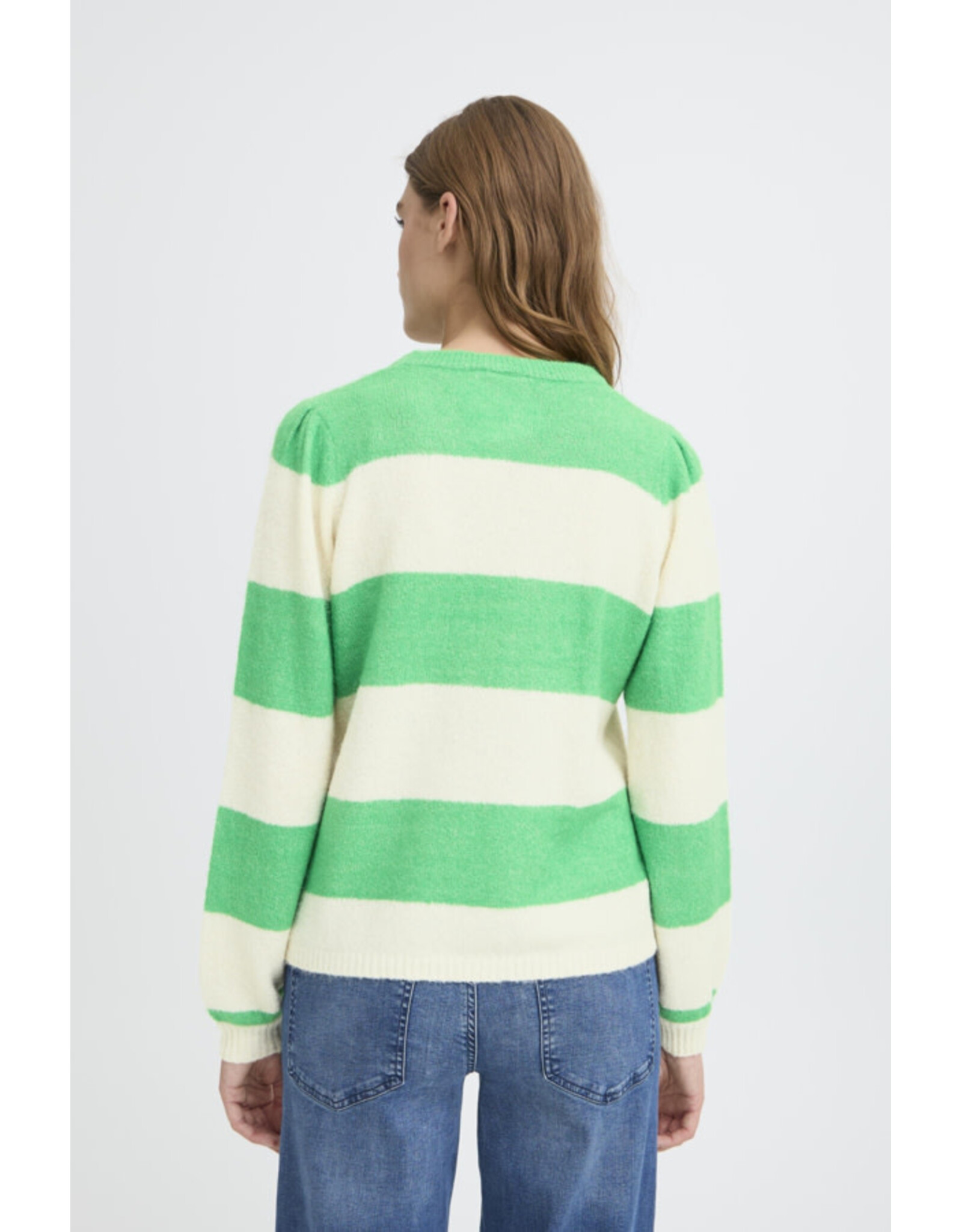 ICHI ICHI - Dusty Striped Pullover (Kelly Green)