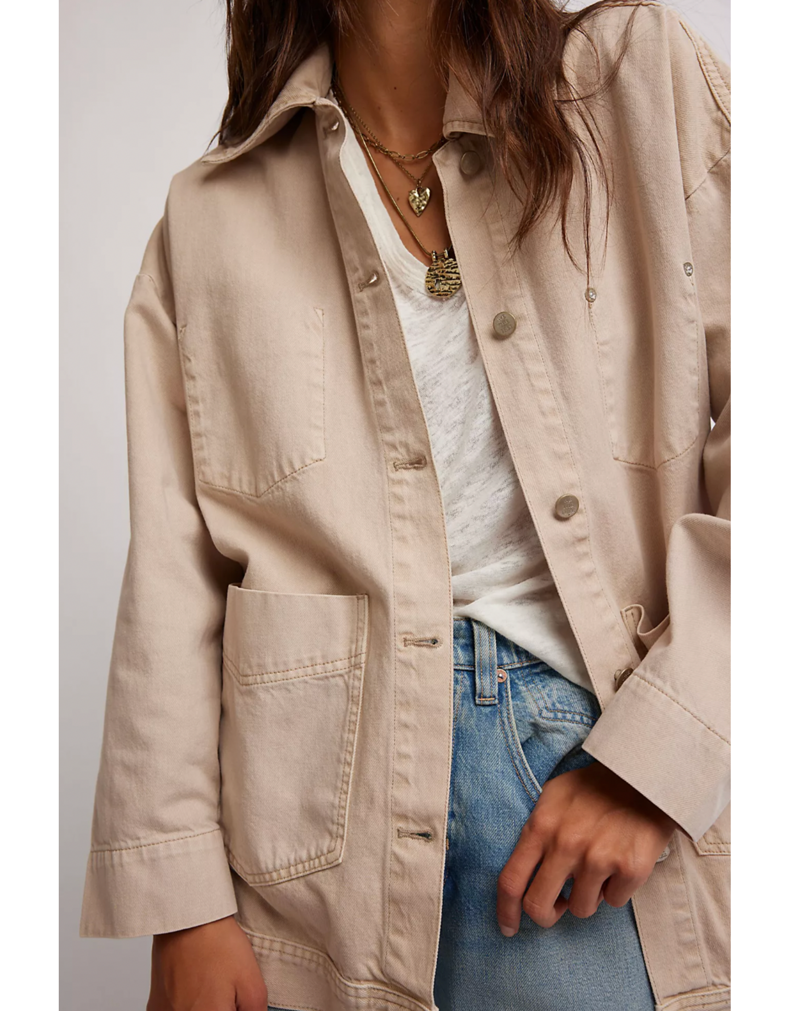 Free people Free People - Avery Denim Jacket (Softest Sand)