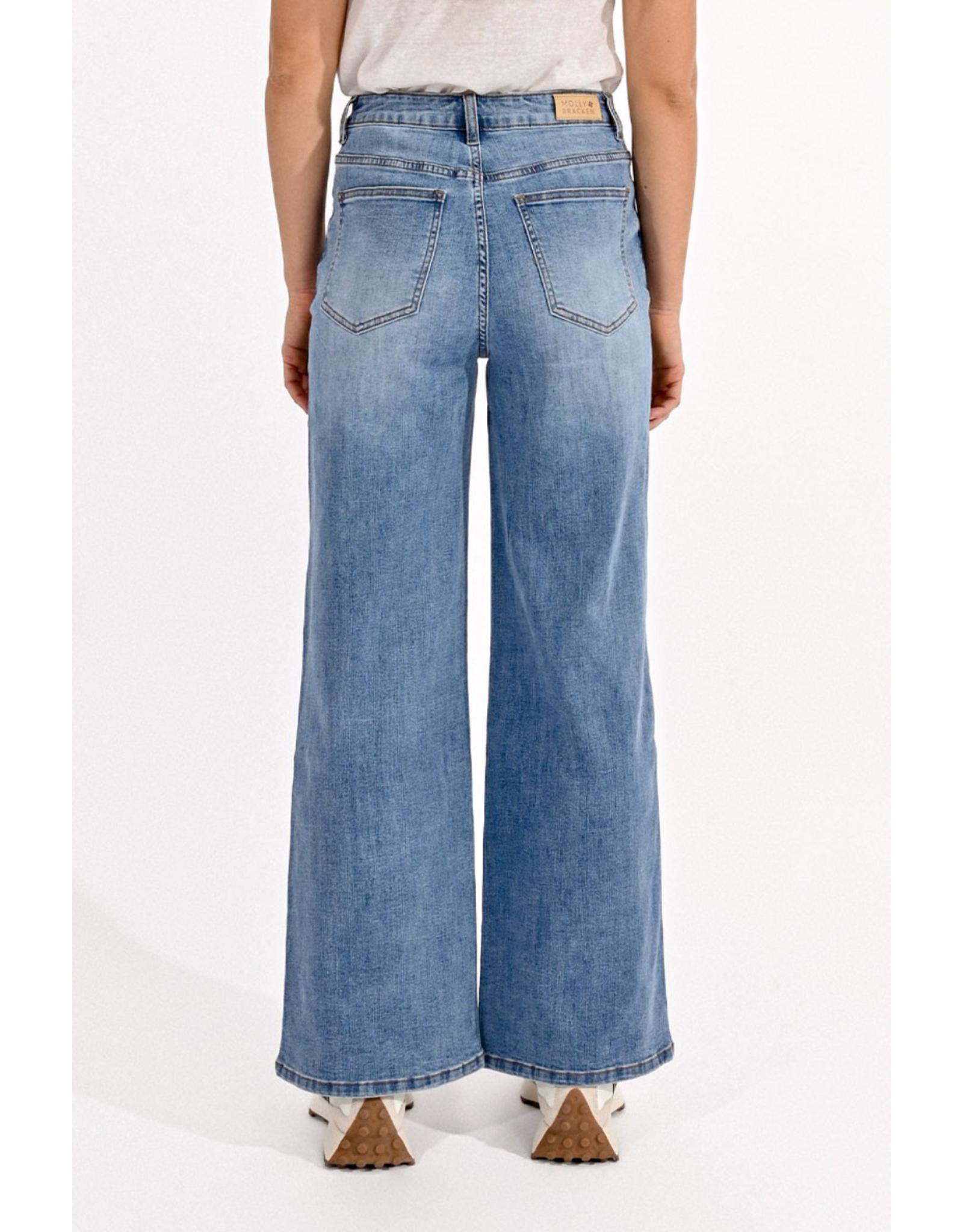 Molly Bracken Molly Bracken - High Waisted Wide leg jeans (Denim Blue)