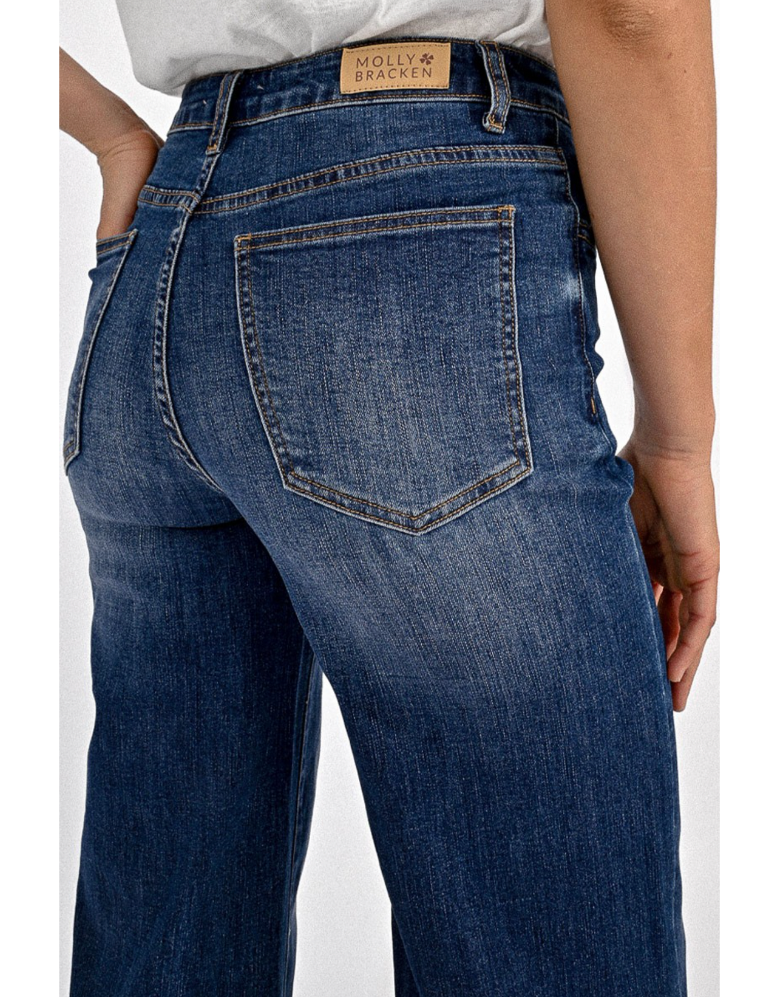 Molly Bracken Molly Bracken - High Waisted Wide leg jeans (Brut)