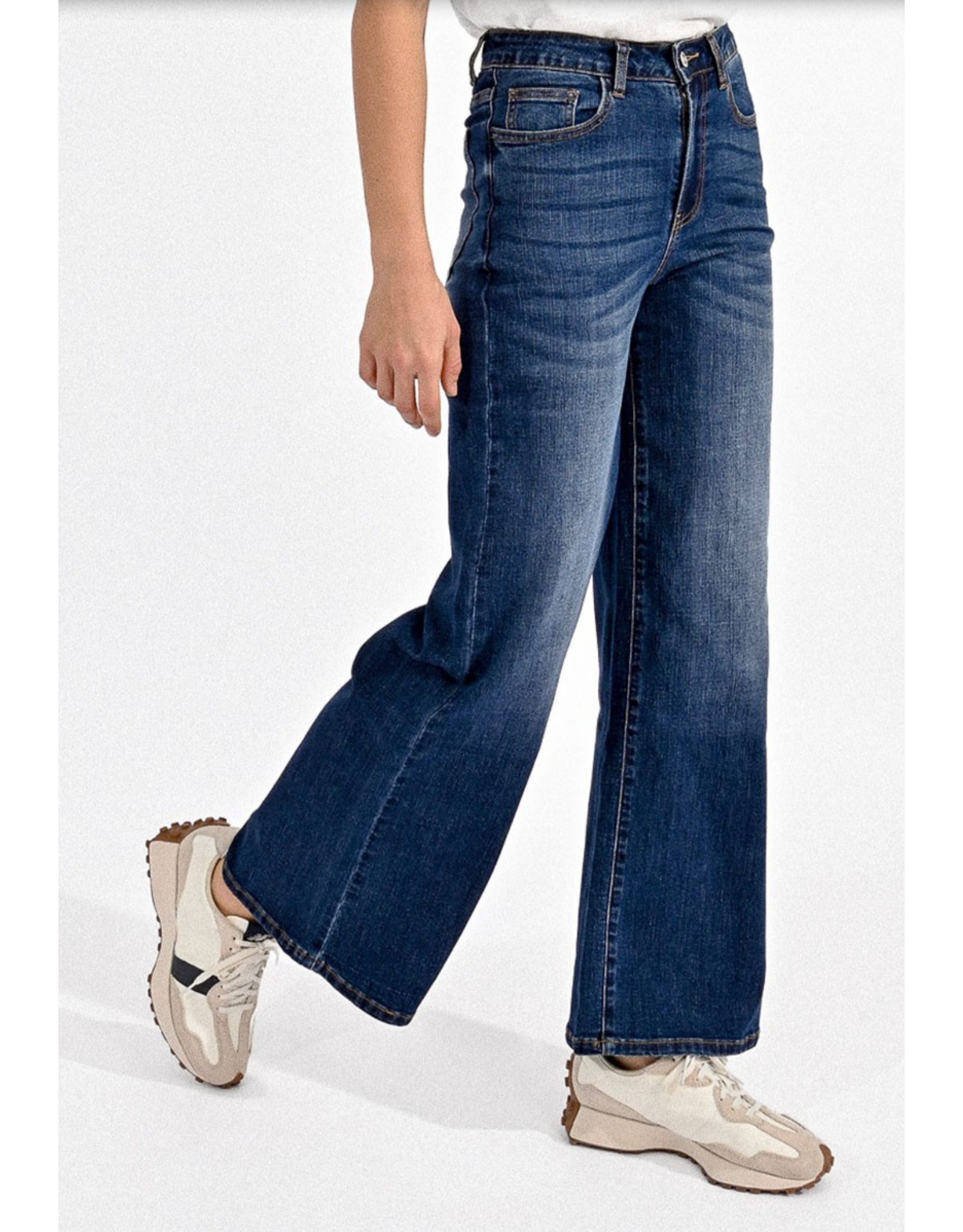 Molly Bracken Molly Bracken - High Waisted Wide leg jeans (Brut)