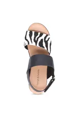 Django and Juliette Django & Juliette - Runar Platform Sandal (Zebra / Blk / Pony / Leather)