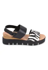 Django and Juliette Django & Juliette - Runar Platform Sandal (Zebra / Blk / Pony / Leather)