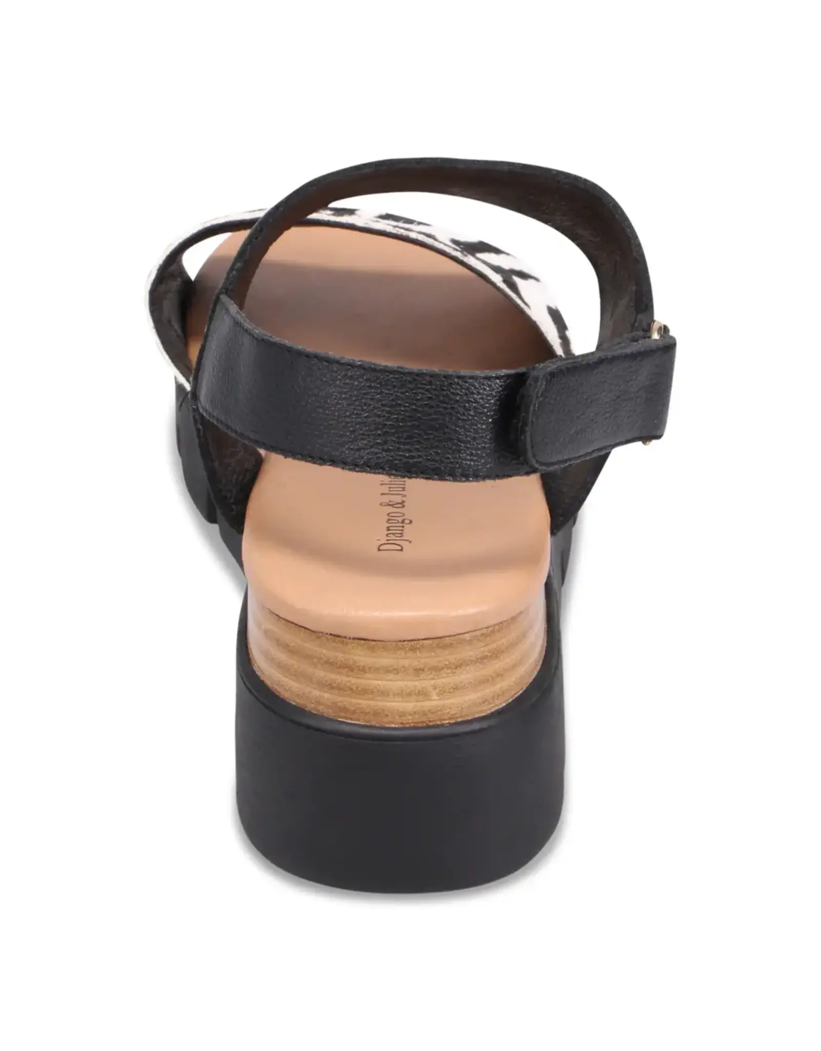 Django and Juliette Django & Juliette - Runar Platform Sandal (Zebra / Blk / Pony / Leather)