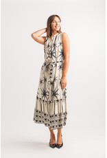 Papillon Papillon - Palm Tree Print Shirt Dress (Cream)