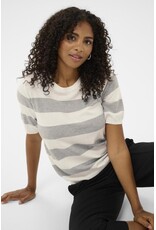 Kaffe Kaffe - Lizza stripe (Chalk / Light Grey)