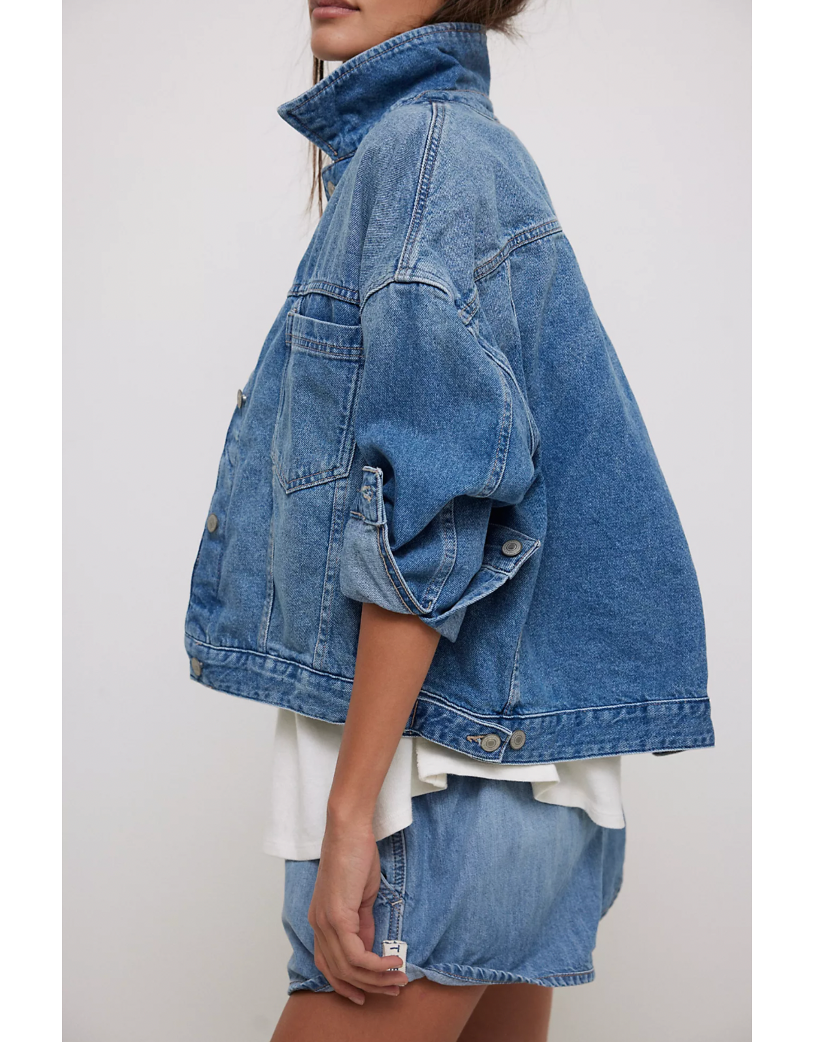 Free people Free People - Opal Swing Denim Jacket (Cowboy Romance)