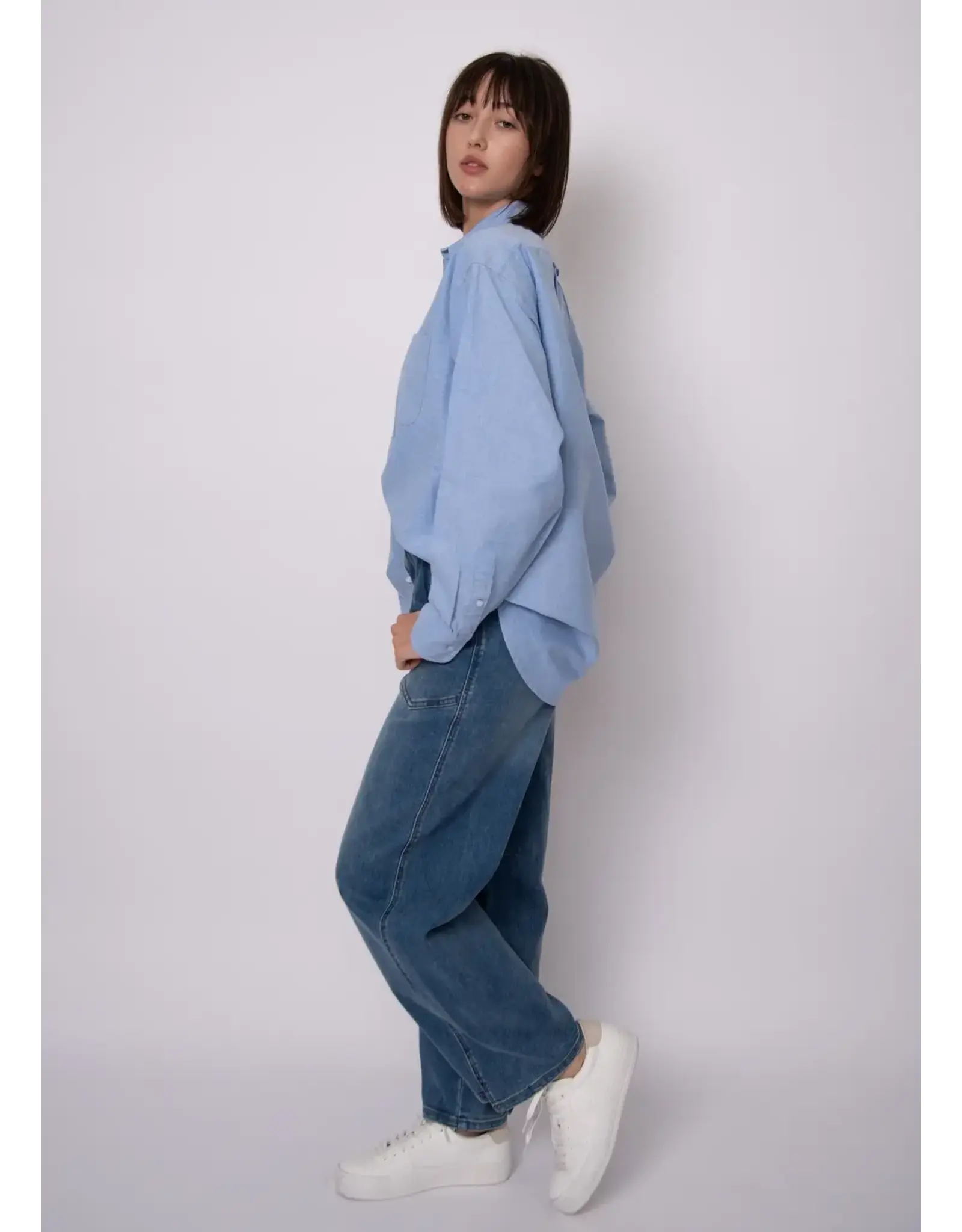 RD Style RD Style - Padme Oxford Long Sleeve Shirt  (Oxford Blue)