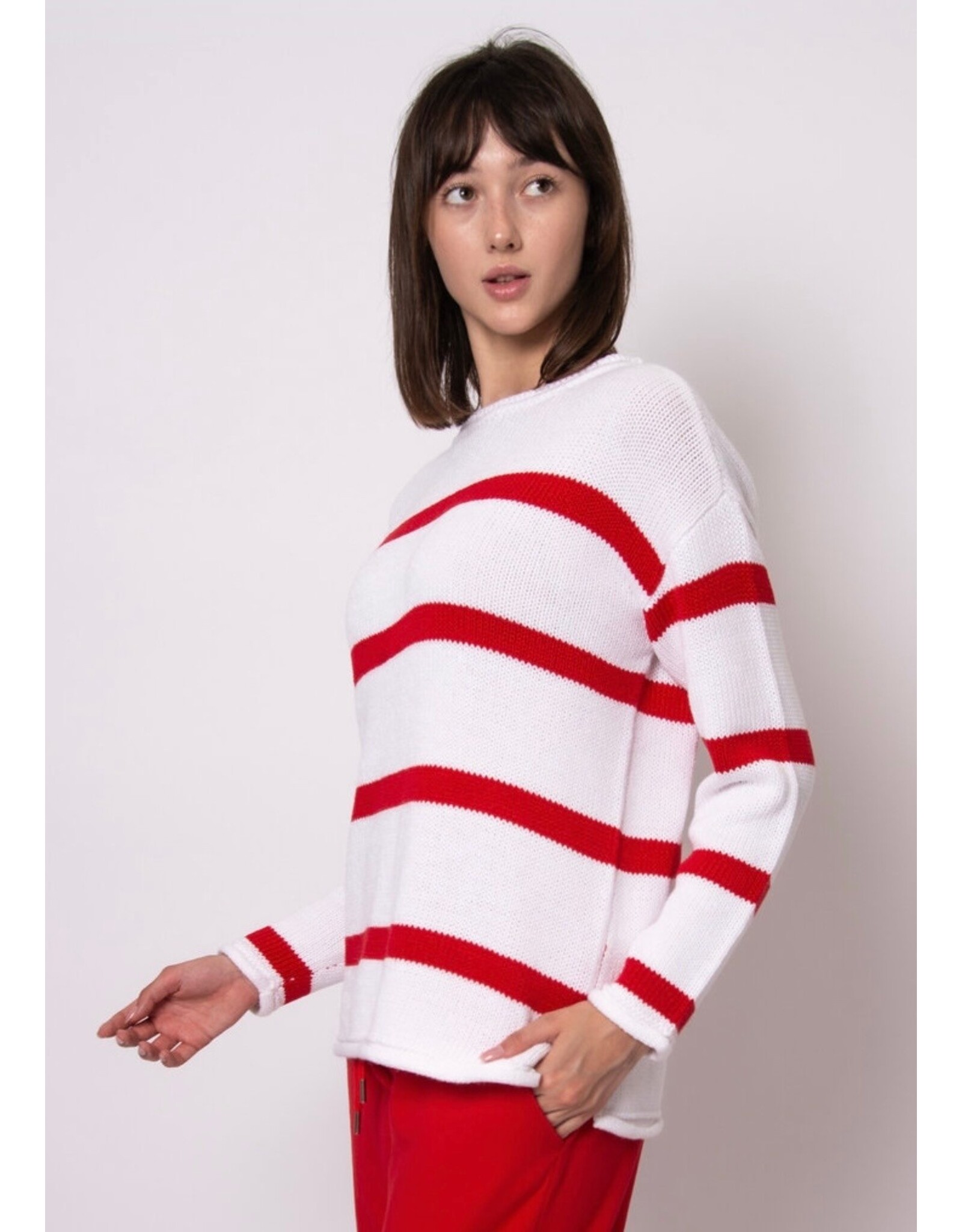 RD Style RD Style - Kiri Long Sleeve Crewneck Top (White)
