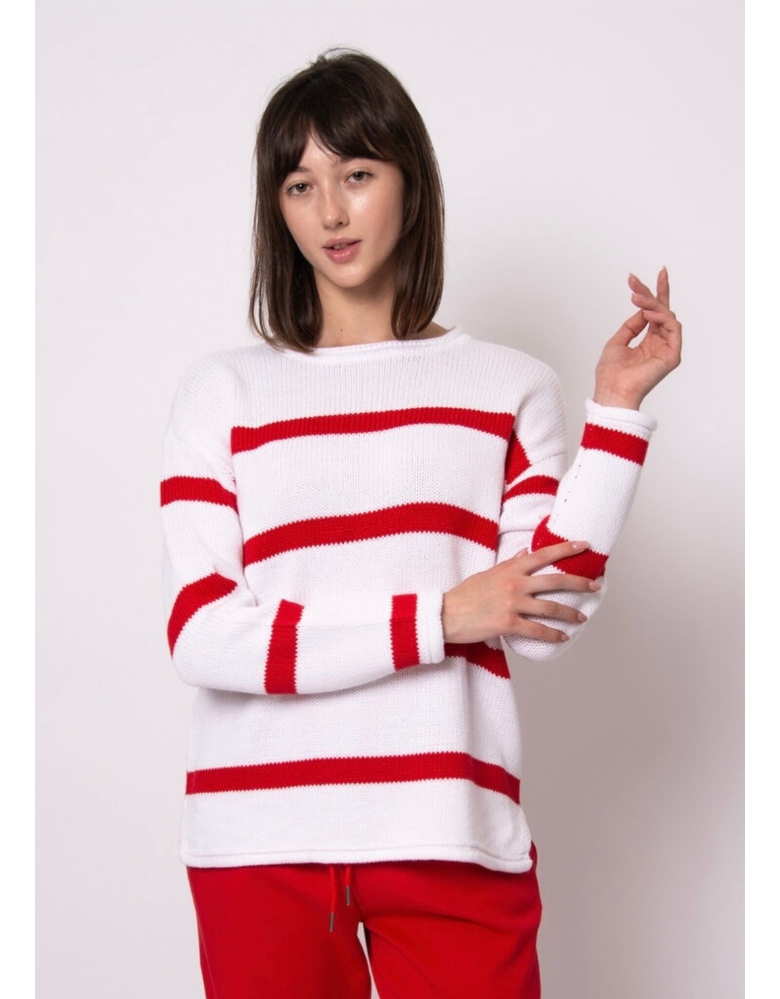 RD Style RD Style - Kiri Long Sleeve Crewneck Top (White)