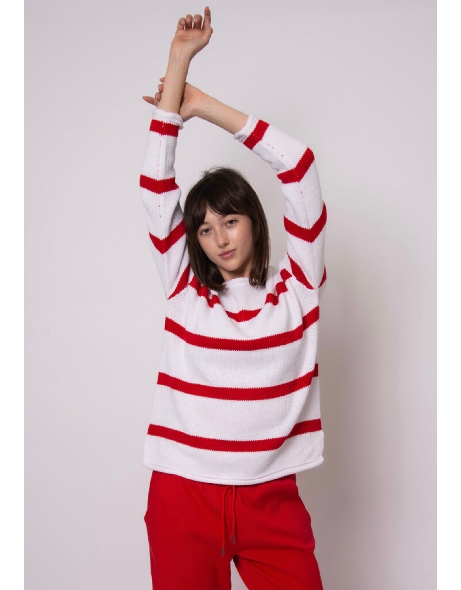 RD Style RD Style - Kiri Long Sleeve Crewneck Top (White)