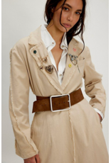 Free people Free People - Suede Hex Hip Belt (Coconut Shell)