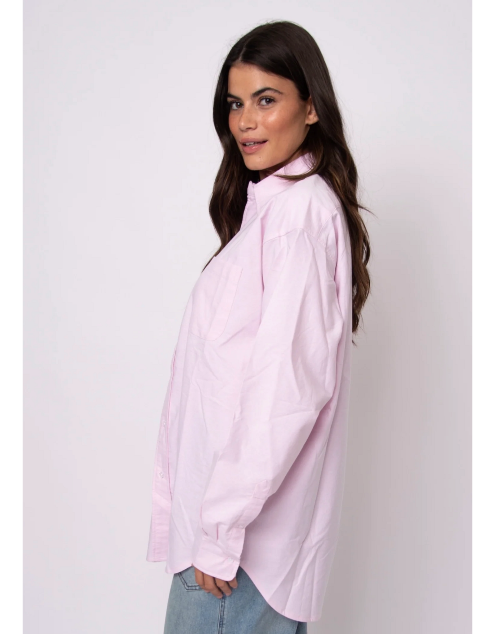 RD Style RD Style - Padme Oxford Long Sleeve Shirt  (Soft Pink)