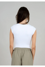 RD Style RD Style - Tiara Rib Rounded Square Neck Bodysuit (White)