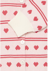 ICHI ICHI - Brielle Heart Print Cardigan (Birch / Pink)