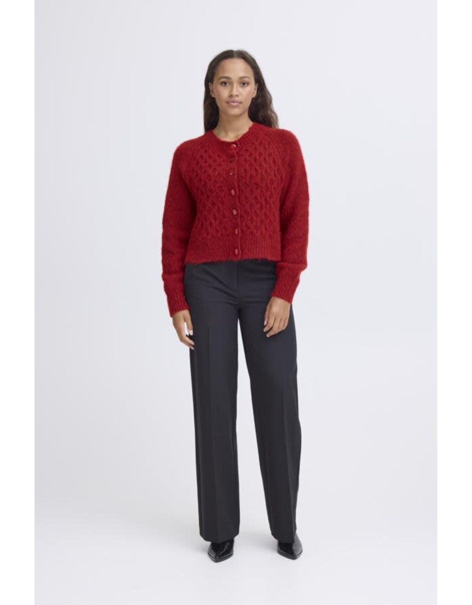 ICHI ICHI - Belablue Cardigan (Red Dahlia)
