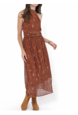 Sadie & Sage Sadie & Sage - Last Dance Tieback Midi Dress (Brown)