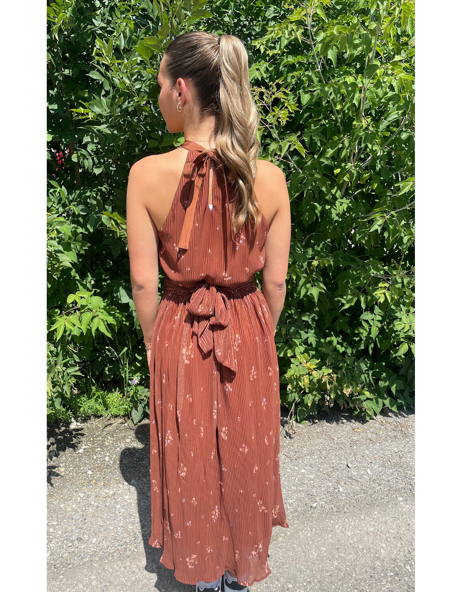 Sadie & Sage Sadie & Sage - Last Dance Tieback Midi Dress (Brown)