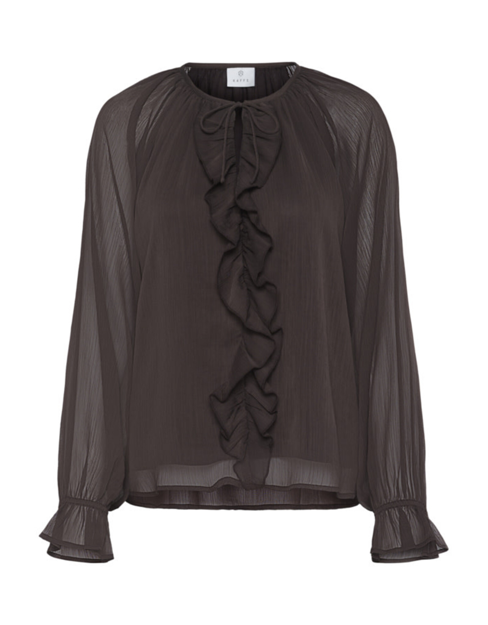 Kaffe Kaffe - Milia Chiffon Blouse (Black Coffee)