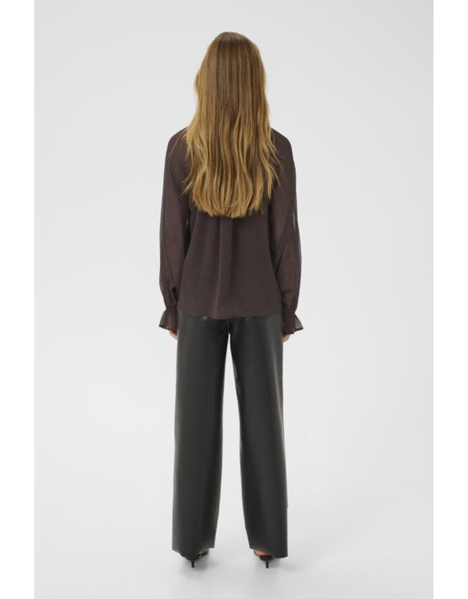 Kaffe Kaffe - Milia Chiffon Blouse (Black Coffee)