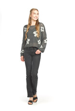 Papillon Papillon - Daisy Open Knit Sweater (Charcoal)