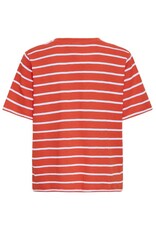 ICHI ICHI - Nova Striped Tee (Fiery Red)