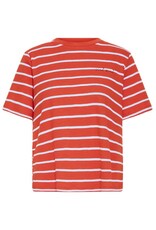 ICHI ICHI - Nova Striped Tee (Fiery Red)